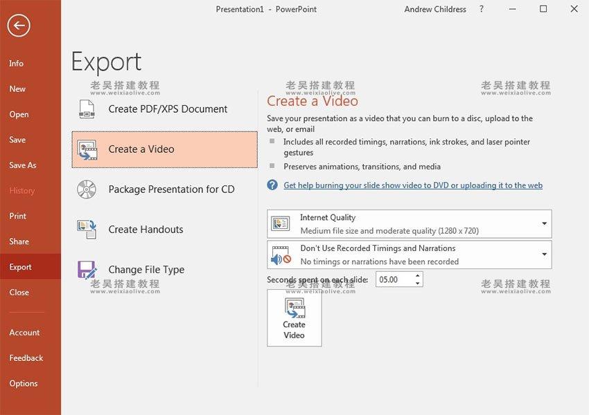 PowerPoint (PPT) 演示文稿如何转换为视频  第3张