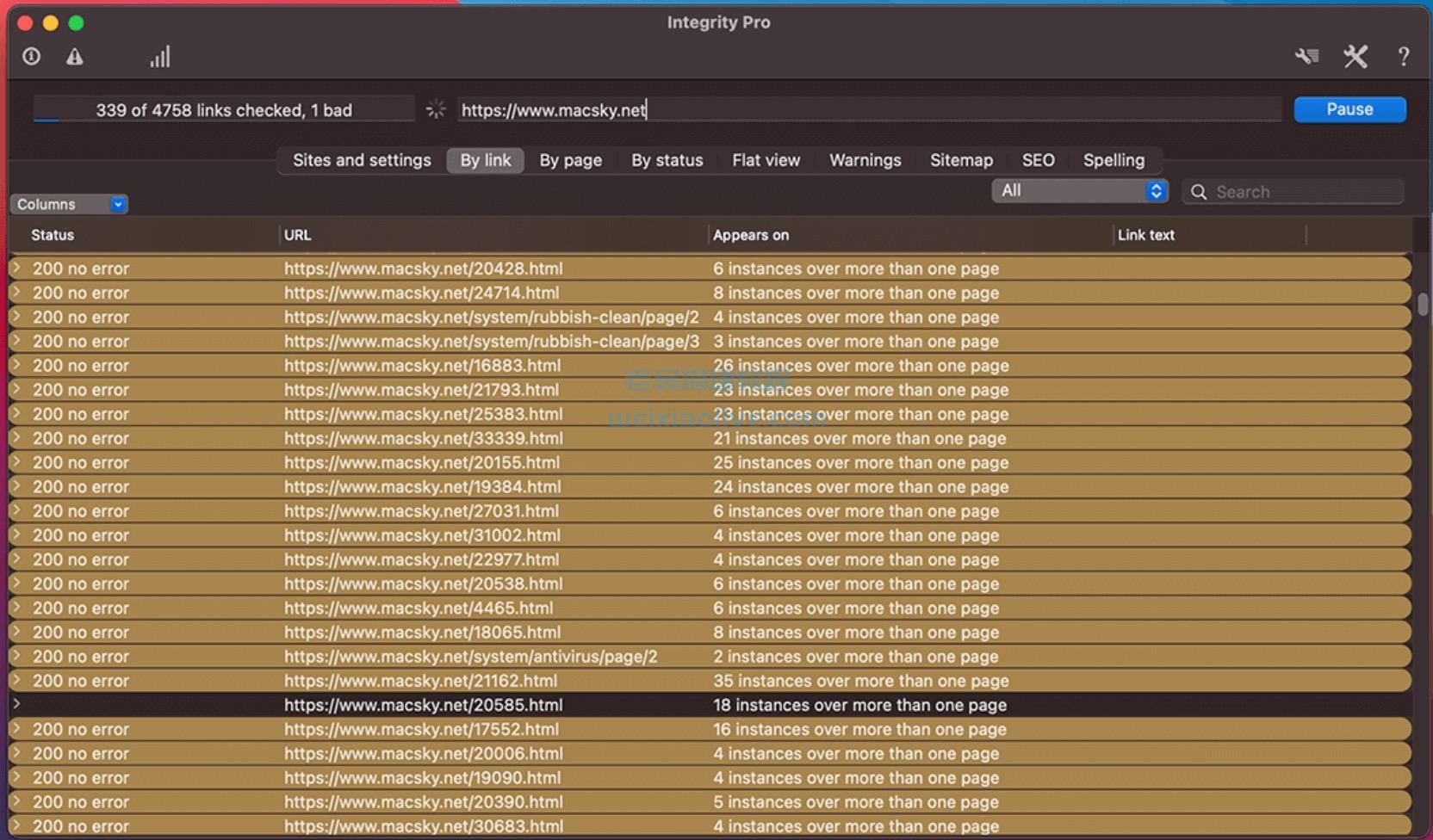 网站优化死链检测工具Integrity Pro for Mac 12.7.9  第2张