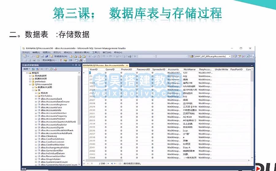 网狐Cocos经典游戏开发教程03：数据库表与存储过程  第2张