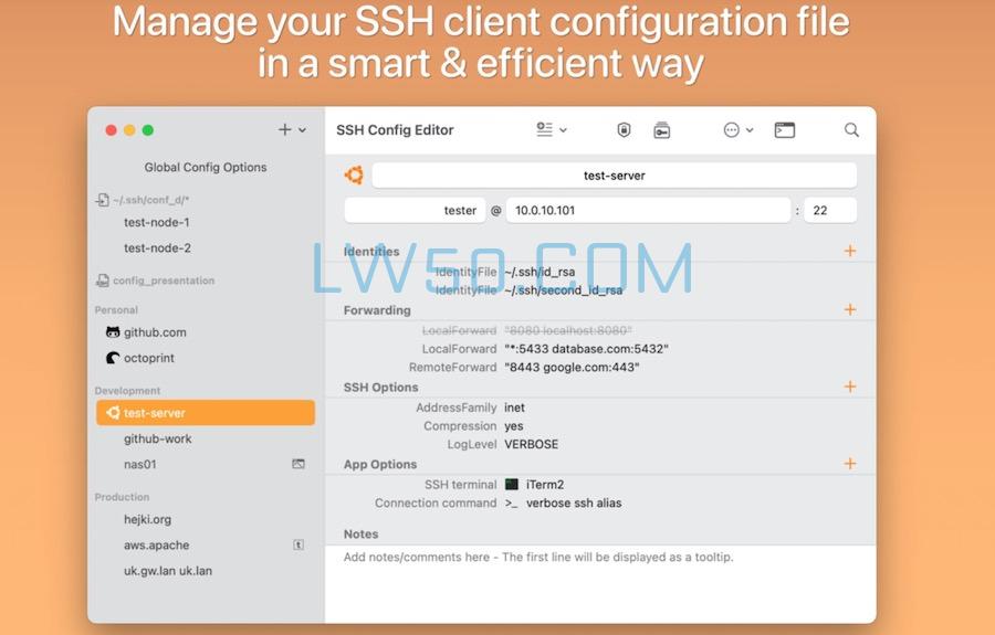 SSH配置编辑器SSH Config Editor Pro for Mac 2.6.5免激活版