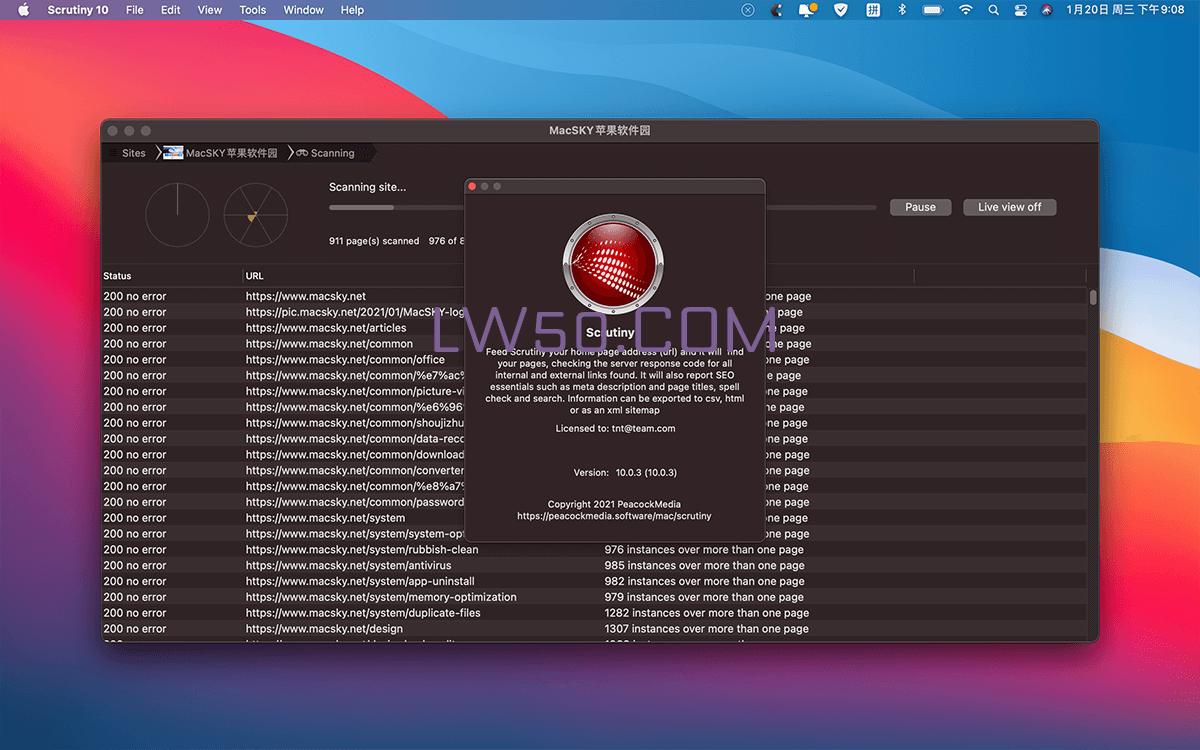 网站死链检测工具Scrutiny for Mac v12.9.1网站SEO辅助工具